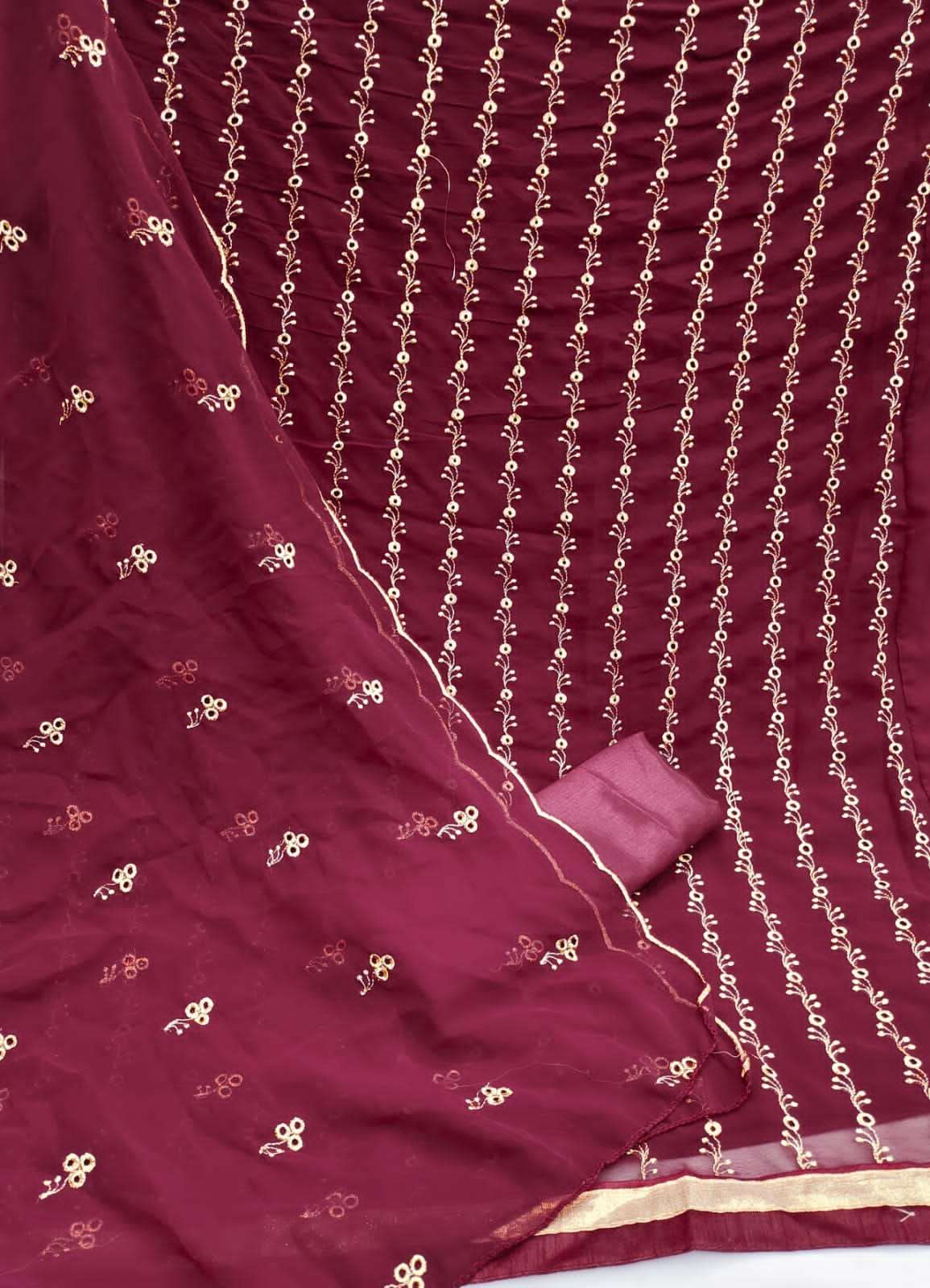 BT-07 DESIGNER GEORGETTE MULTI WORK NON CATALOG SUIT 