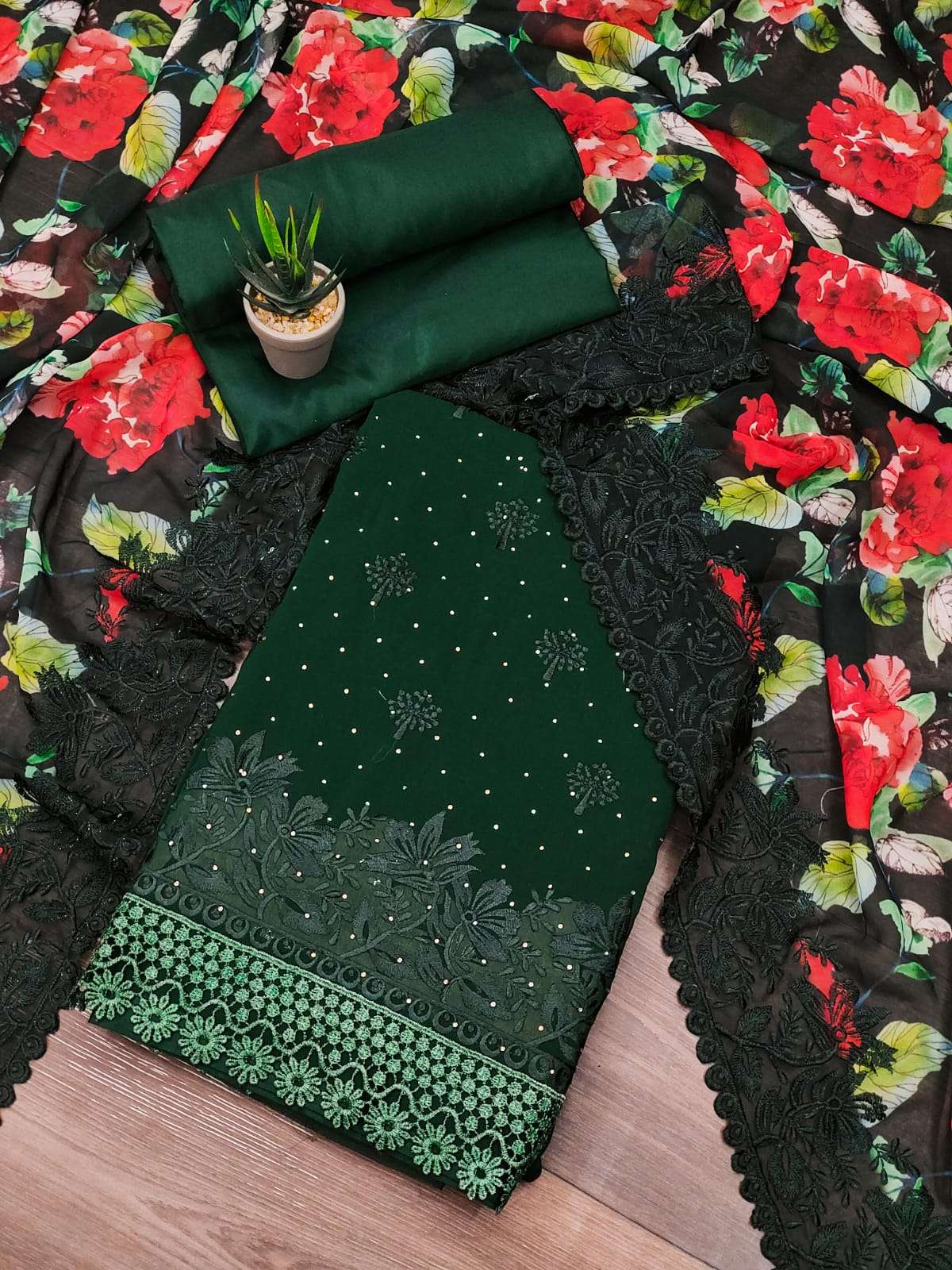 BT-17 DESIGNER FAUX GEORGETTE NON CATALOG SUITS.