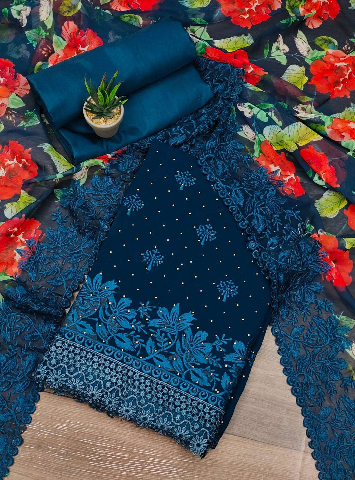 BT-17 DESIGNER FAUX GEORGETTE NON CATALOG SUITS.