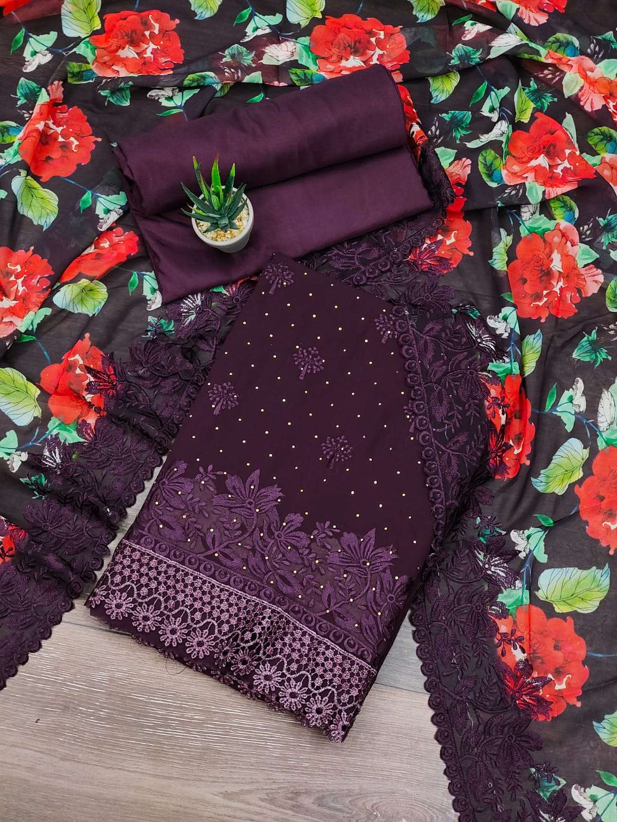 BT-17 DESIGNER FAUX GEORGETTE NON CATALOG SUITS.