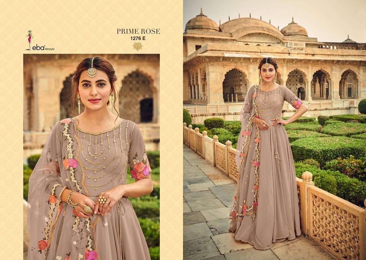 EBA PRIME ROSE COLOR EDISON VOL-2 DESIGNER PURE GEORGETTE SUIT 