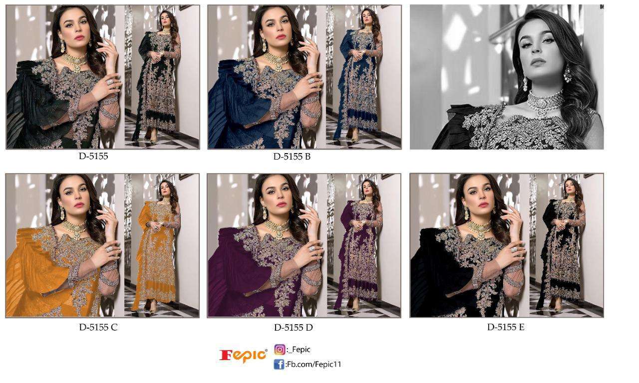 fepic D-5155 design colors faux georgette pakistani suit 