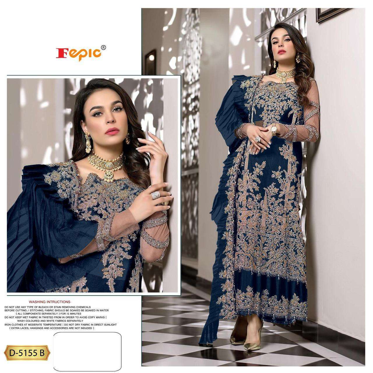 fepic D-5155 design colors faux georgette pakistani suit 