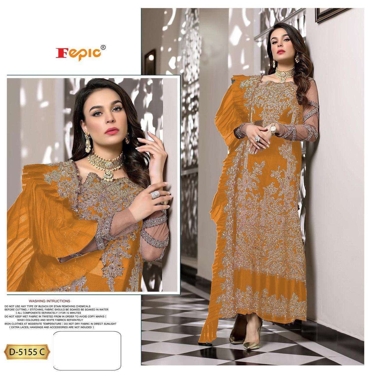 fepic D-5155 design colors faux georgette pakistani suit 