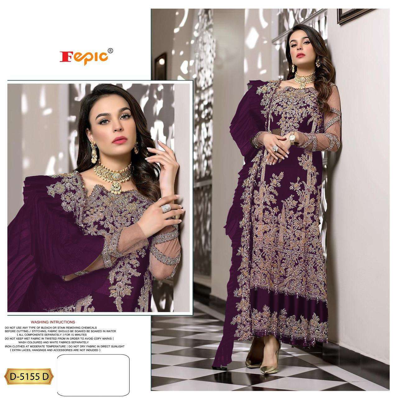 fepic D-5155 design colors faux georgette pakistani suit 