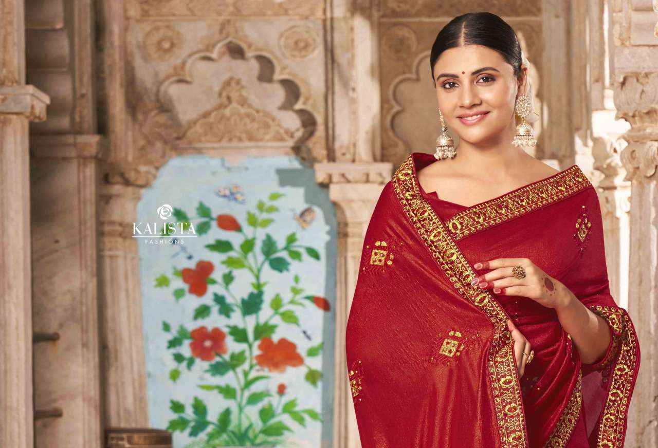 kalista renuka series 3562-3569 vichitra with moti and heavy diamond saree