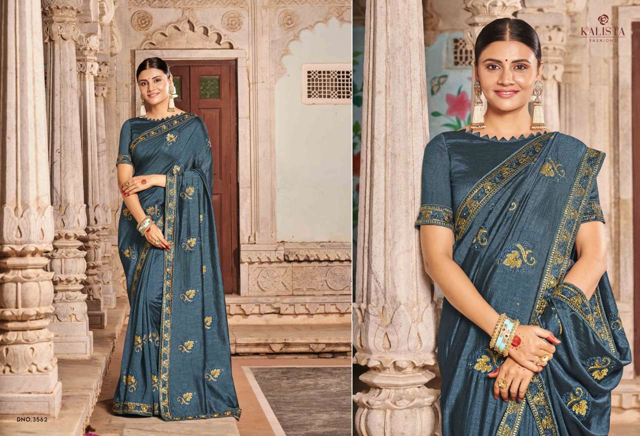 kalista renuka series 3562-3569 vichitra with moti and heavy diamond saree