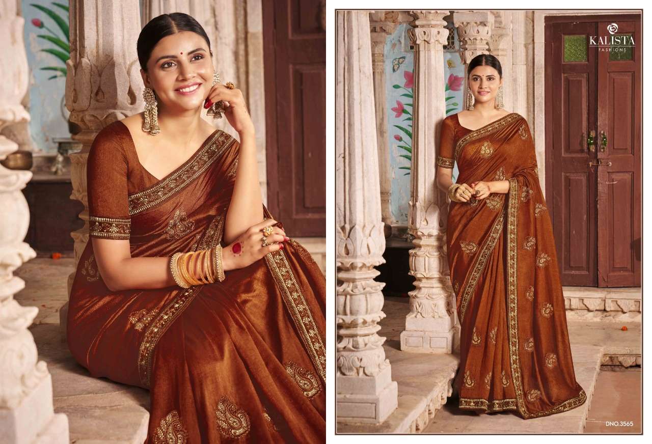 kalista renuka series 3562-3569 vichitra with moti and heavy diamond saree