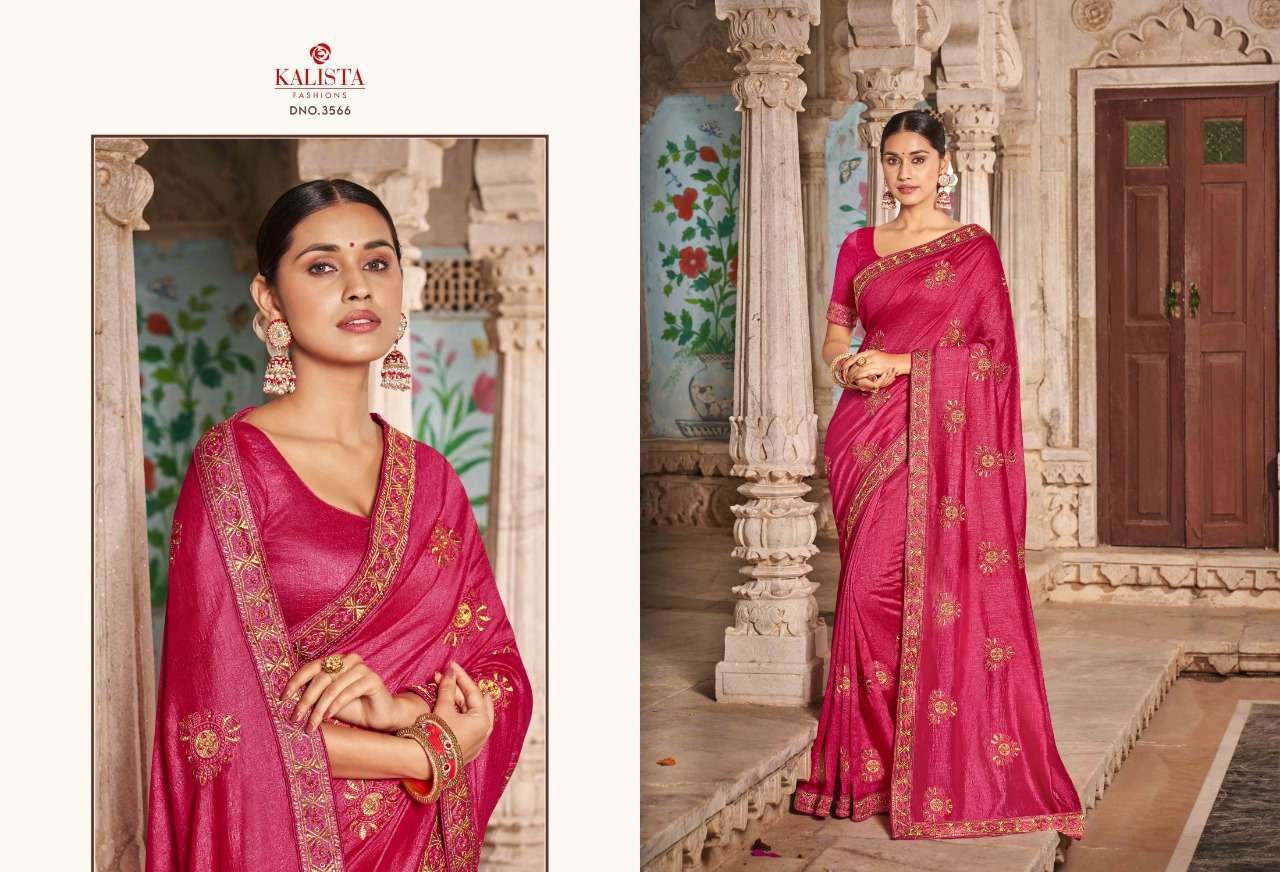 kalista renuka series 3562-3569 vichitra with moti and heavy diamond saree