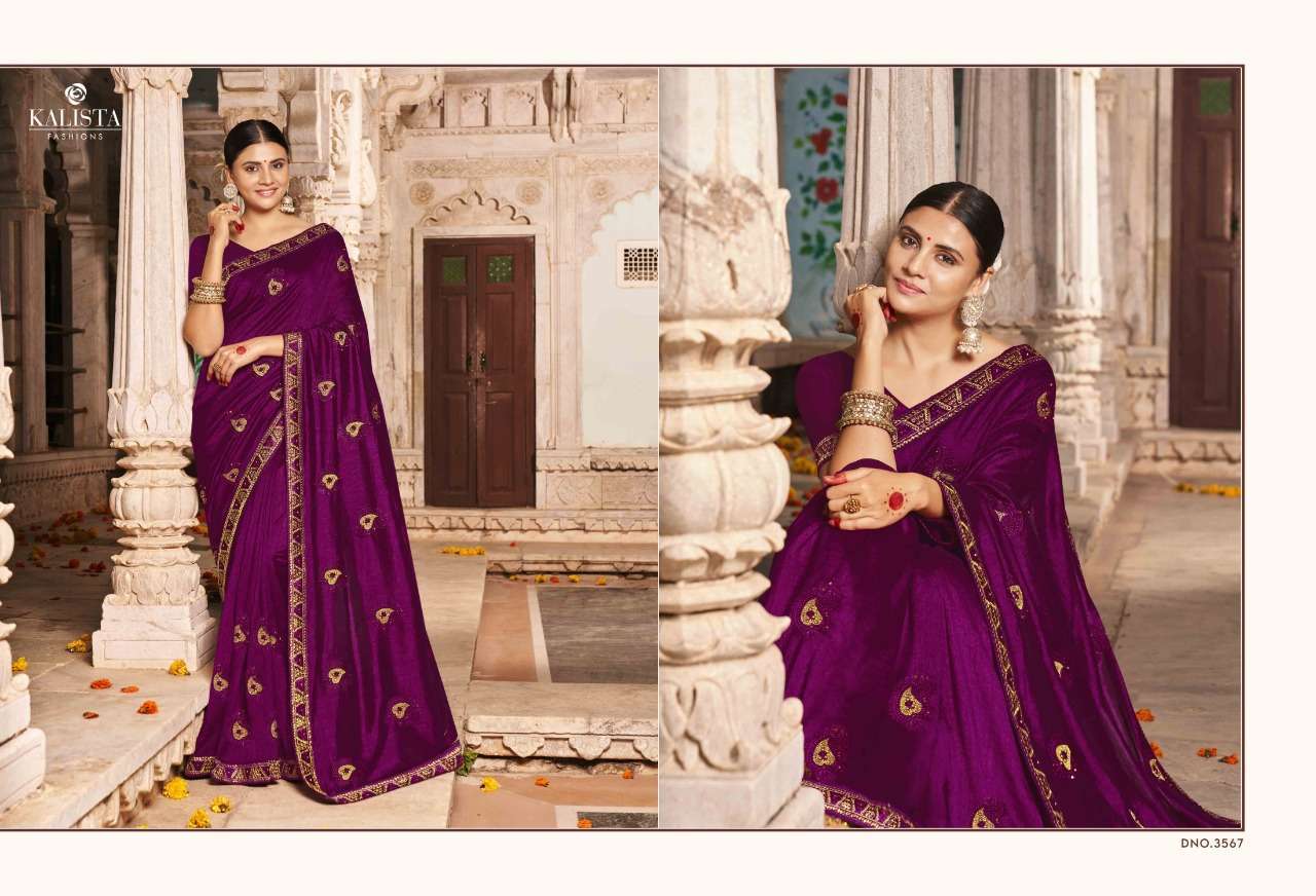 kalista renuka series 3562-3569 vichitra with moti and heavy diamond saree