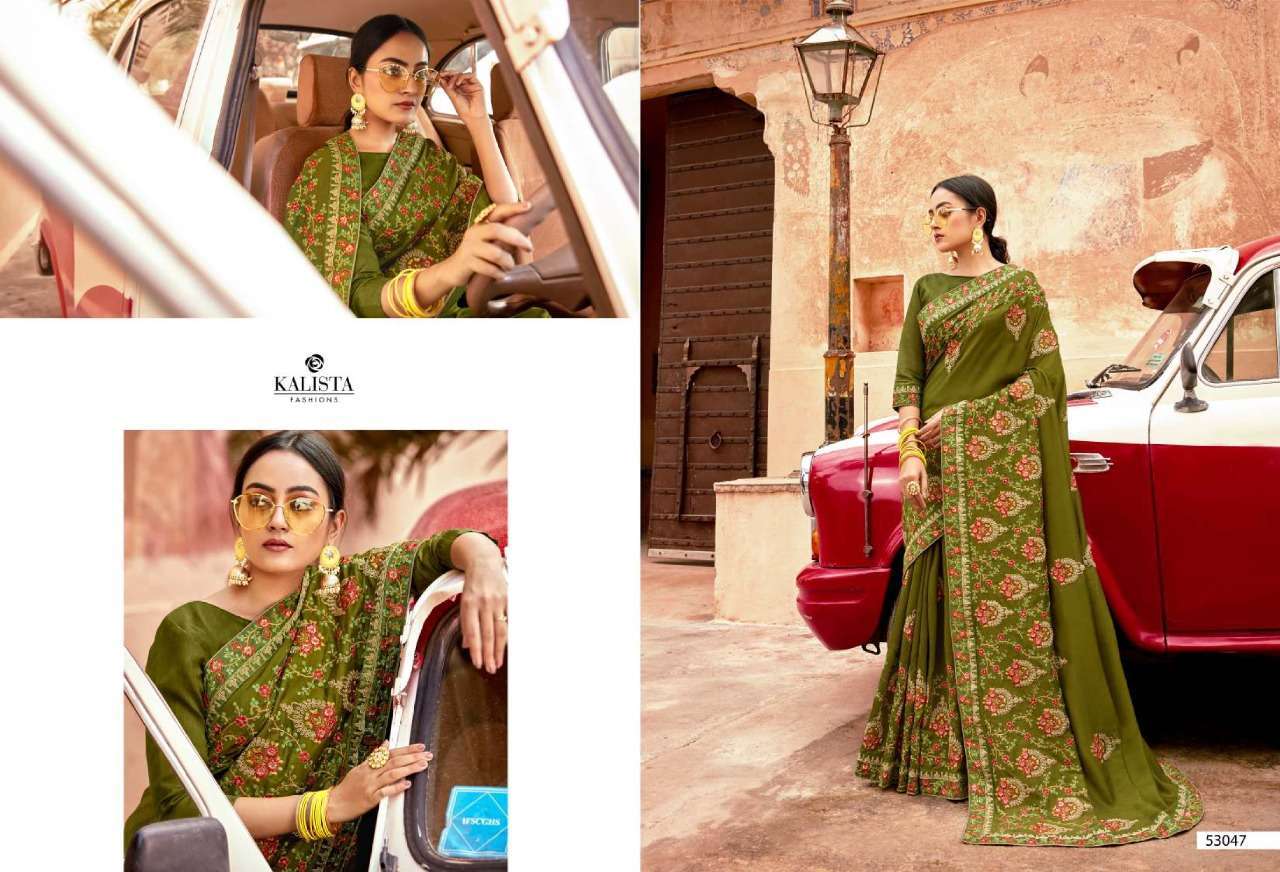 kalista style vol 6 series 53042-53049 vichitra silk saree