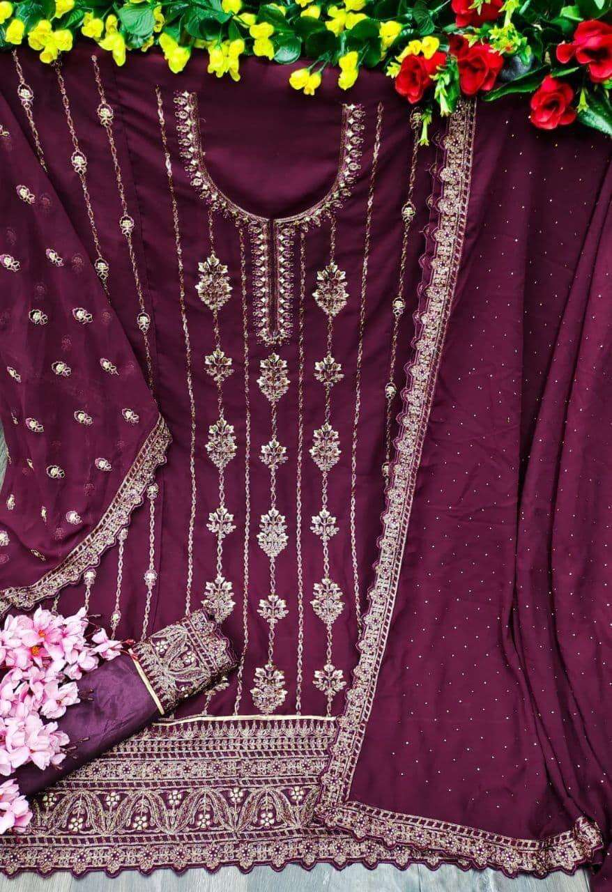 MOHINI GLAMOUR-96 96605 COLOR DESIGNER HEAVY FAUX GEORGETTE SUIT 
