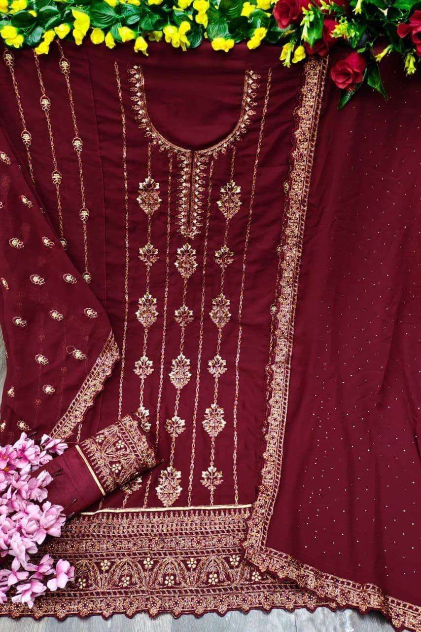 MOHINI GLAMOUR-96 96605 COLOR DESIGNER HEAVY FAUX GEORGETTE SUIT 