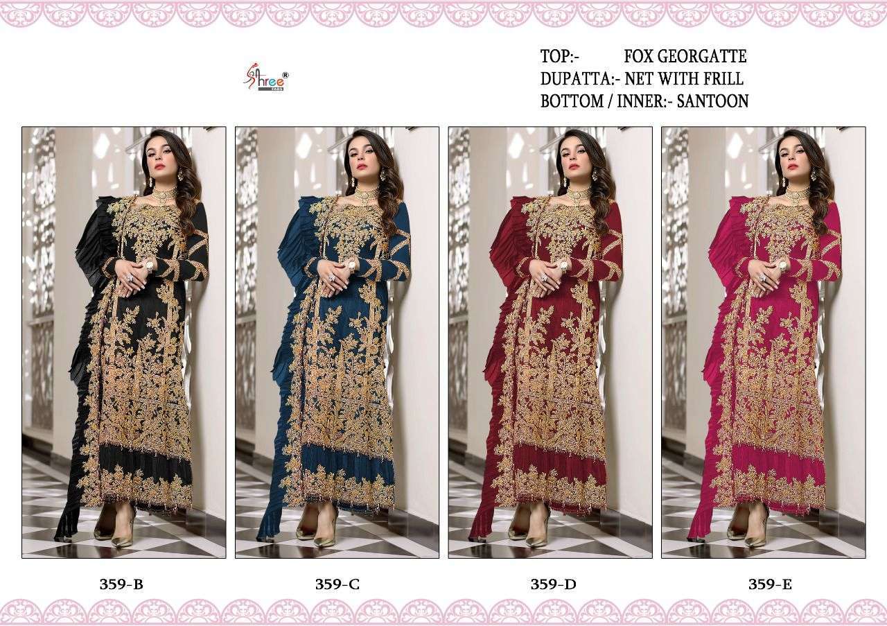 shree fab s-359 colors georgette pakistani suit