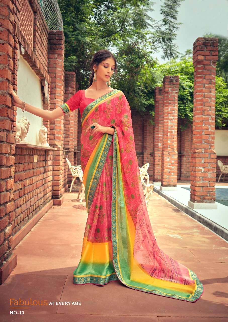 sr brand anvi series 01-10 viscose brasso panel with border saree