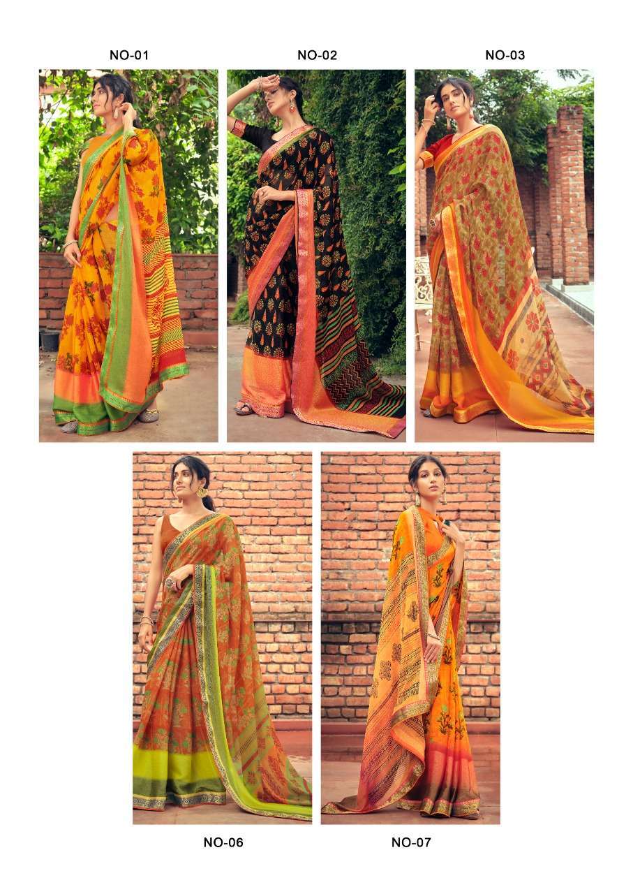 sr brand anvi series 01-10 viscose brasso panel with border saree