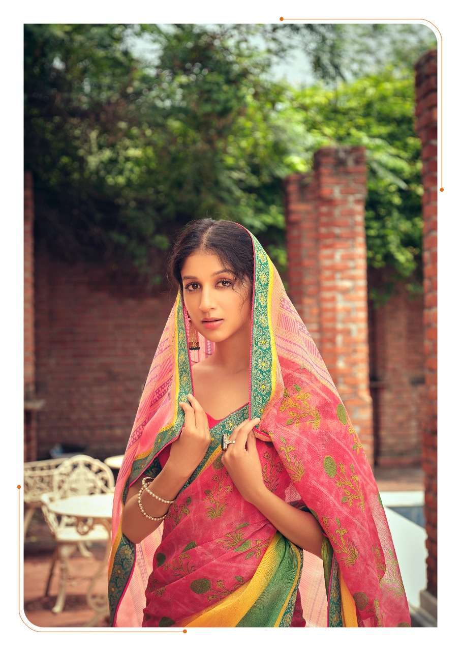 sr brand anvi series 01-10 viscose brasso panel with border saree