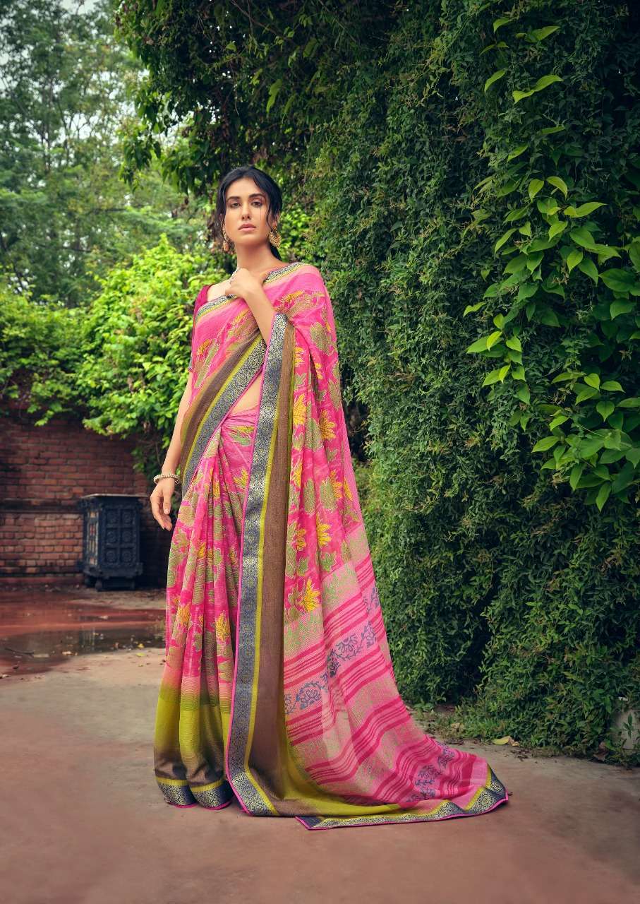 sr brand anvi series 01-10 viscose brasso panel with border saree