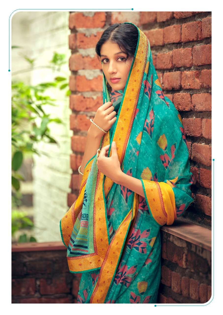 sr brand anvi series 01-10 viscose brasso panel with border saree