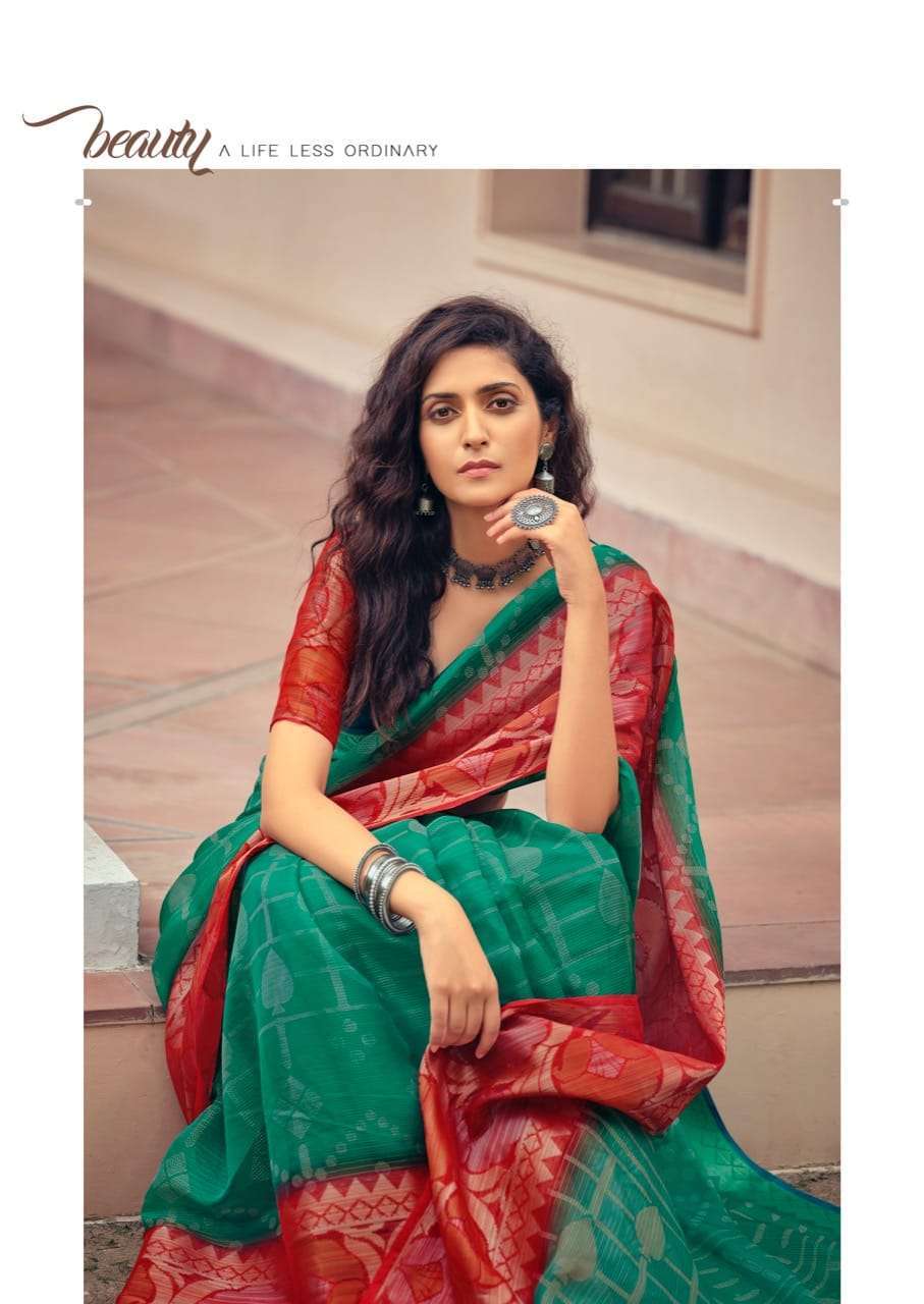 sr brand samaira series 7001-7010 Warm Silk Kanchi Border saree