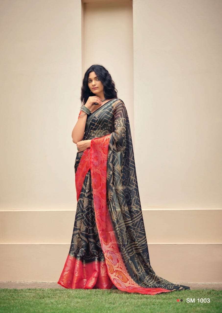 sr brand samaira series 7001-7010 Warm Silk Kanchi Border saree