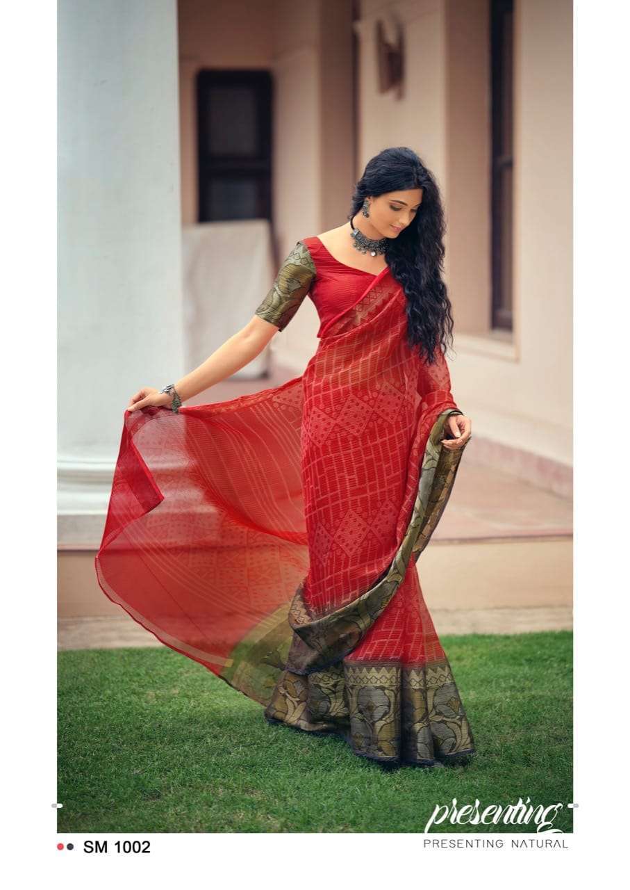 sr brand samaira series 7001-7010 Warm Silk Kanchi Border saree