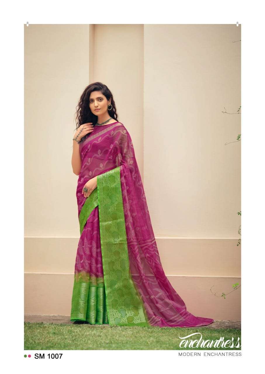 sr brand samaira series 7001-7010 Warm Silk Kanchi Border saree