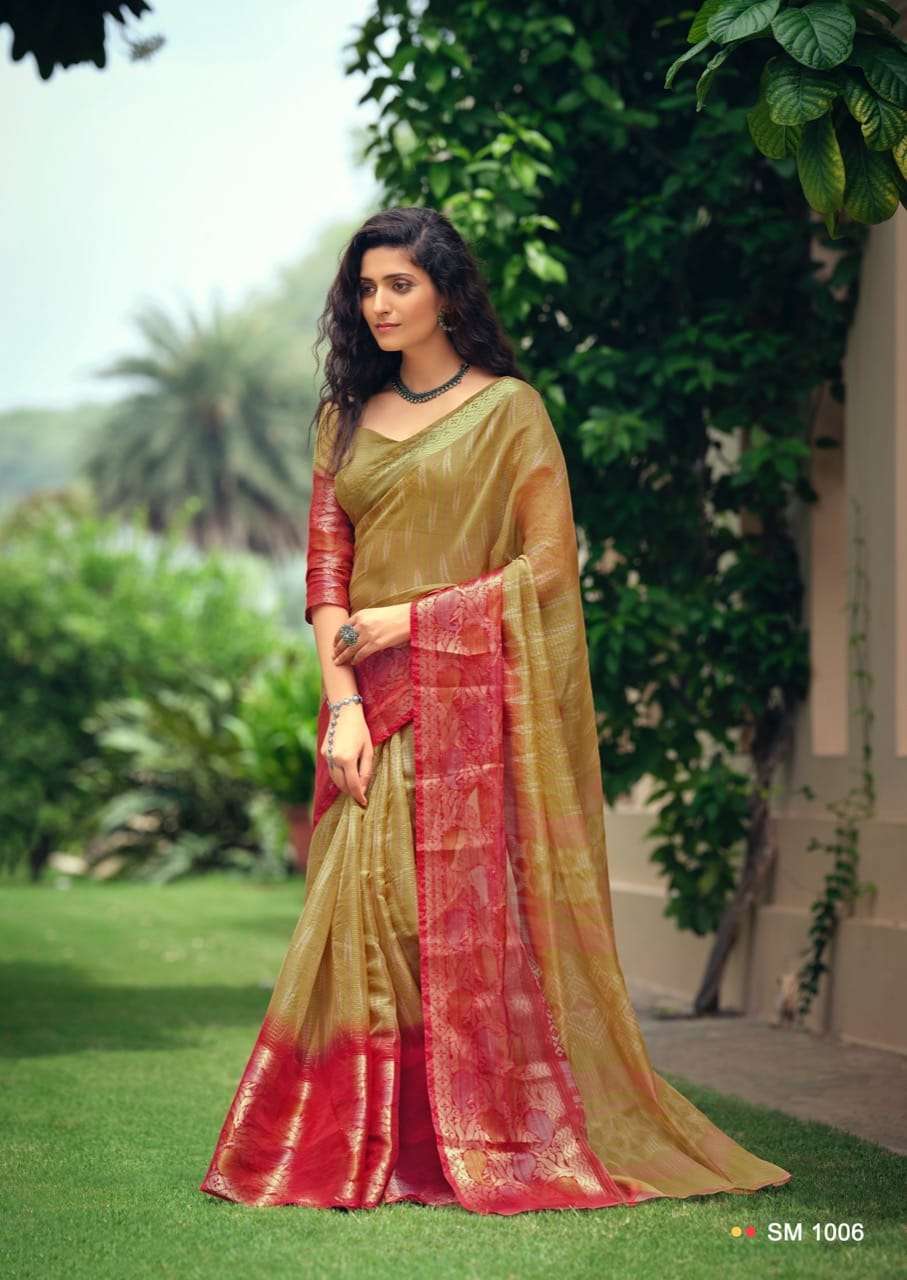 sr brand samaira series 7001-7010 Warm Silk Kanchi Border saree