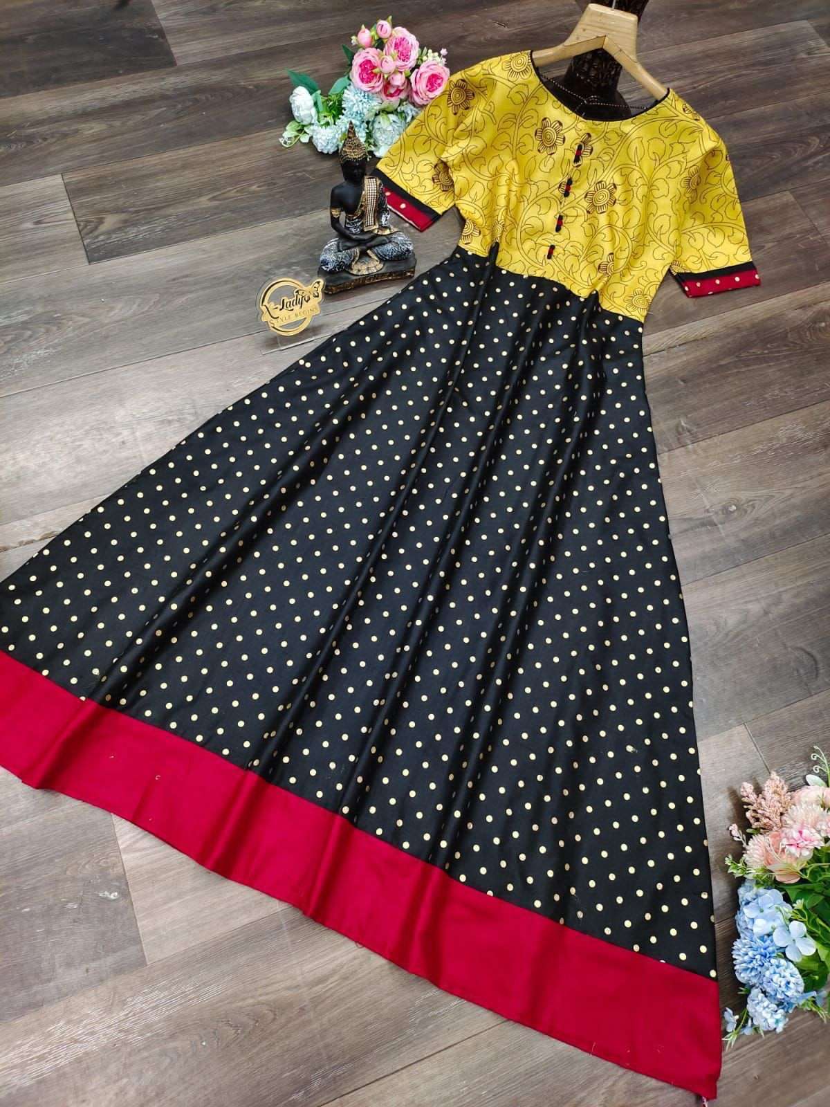 X-LADY 2 COLORS DESIGNER RAYON SLUB FABRIC KURTI 