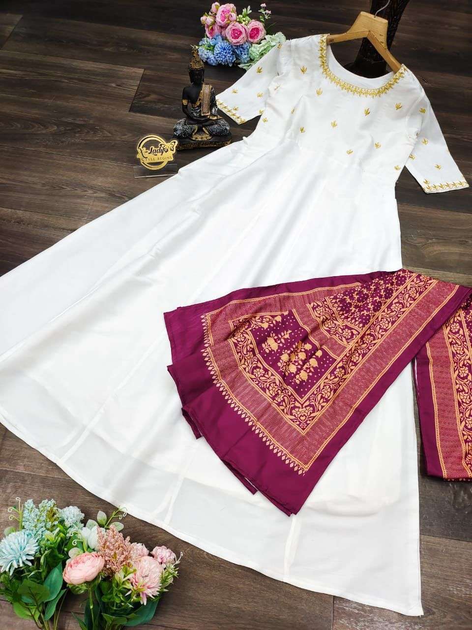 X-LADY LOVE 3 COLORS DESIGNER TAPETA SILK KURTI 