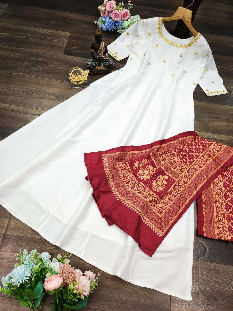 X-LADY LOVE 3 COLORS DESIGNER TAPETA SILK KURTI 