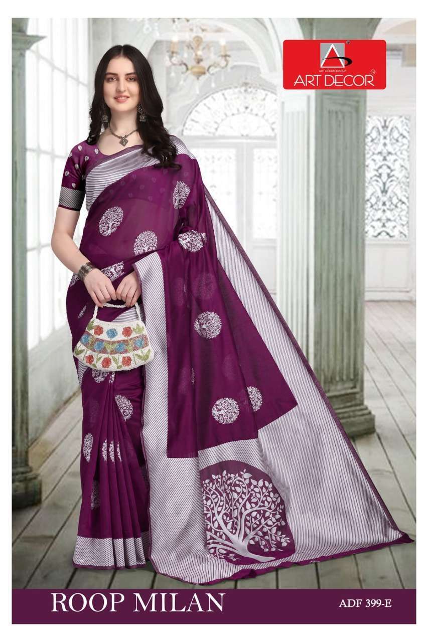 art decor roop milan series 399 handloom cotton saree