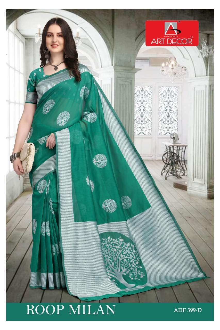 art decor roop milan series 399 handloom cotton saree
