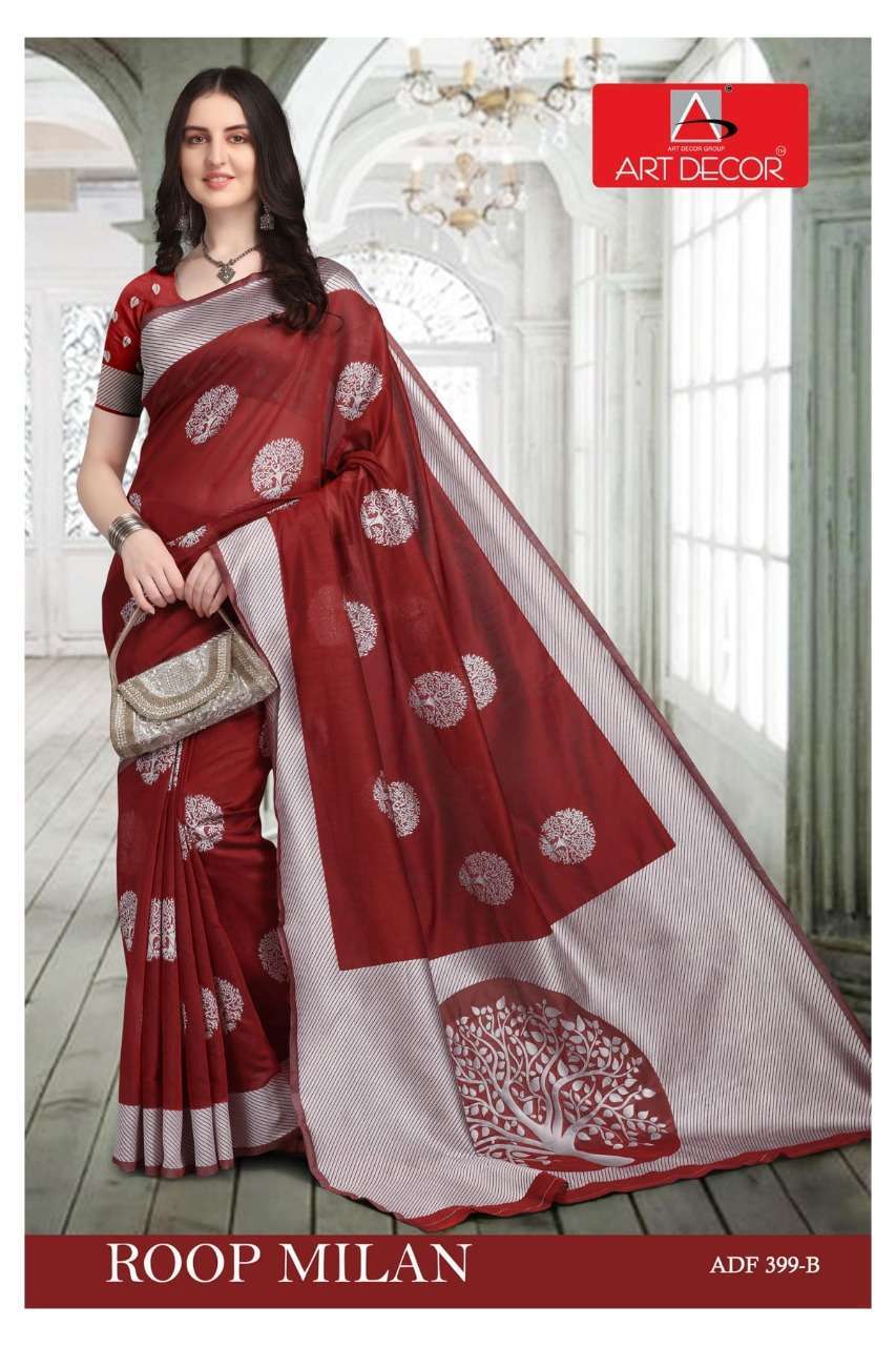 art decor roop milan series 399 handloom cotton saree