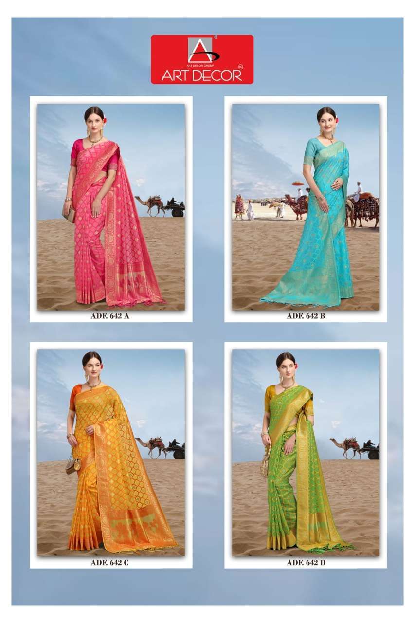 Art decor soft organza series 642 organza saree