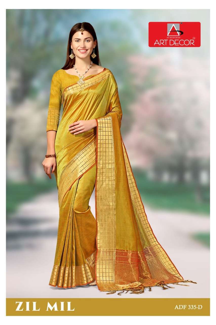 Art decor zil mil series 355 cotton saree collection