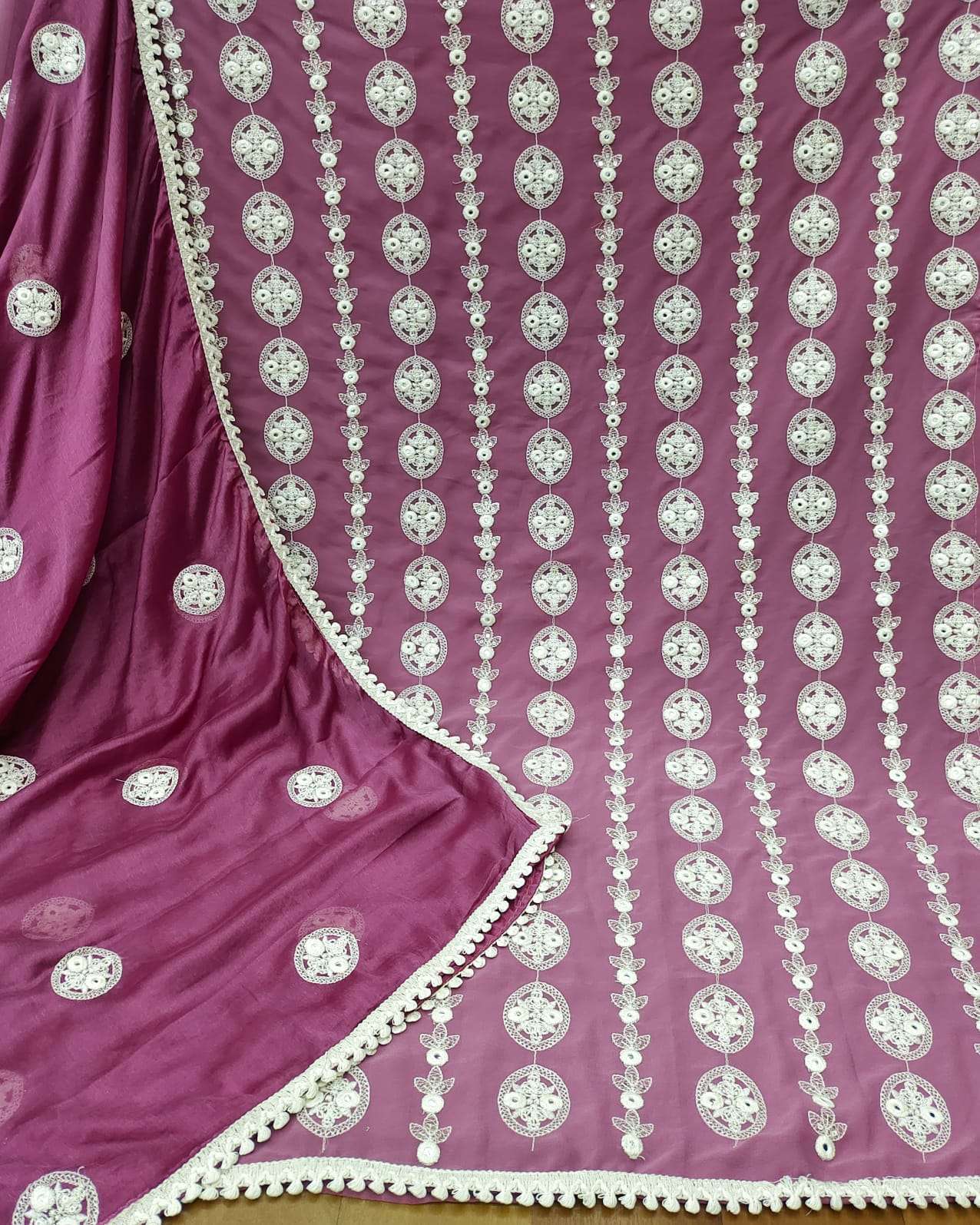 BT-17 DESIGNER FAUX GEORGETTE WITH LUCKNOWI WORK NON CATALOG SUIT 