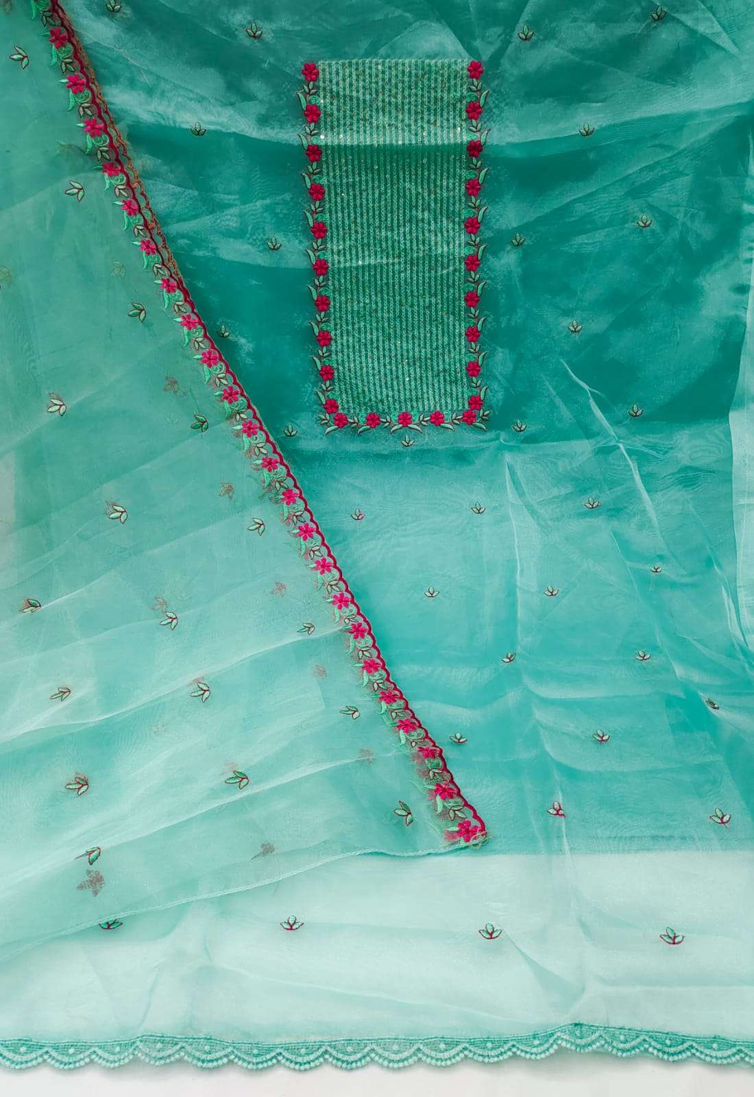 BT PRESENTS ORGANZA SILK SEQUENCE WORK NON CATALOG SUIT 