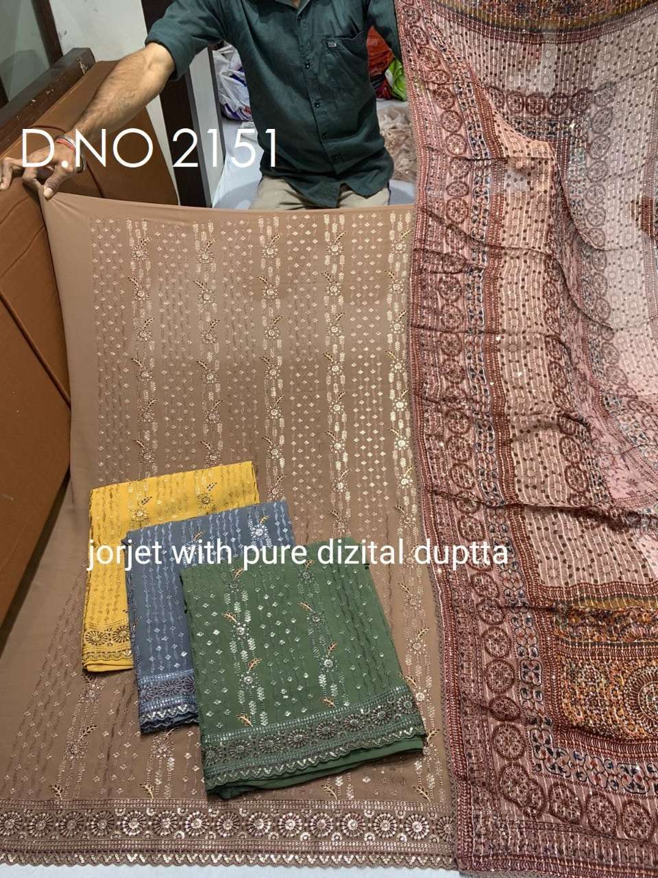 buy non catalog ladies salwar kameez heavy work 4 color matching suits