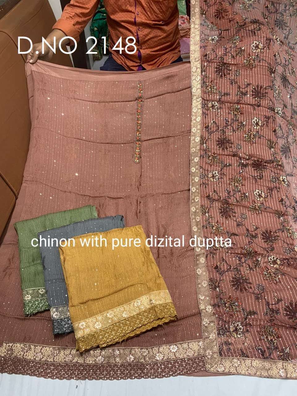 buy non catalog ladies salwar kameez heavy work 4 color matching suits