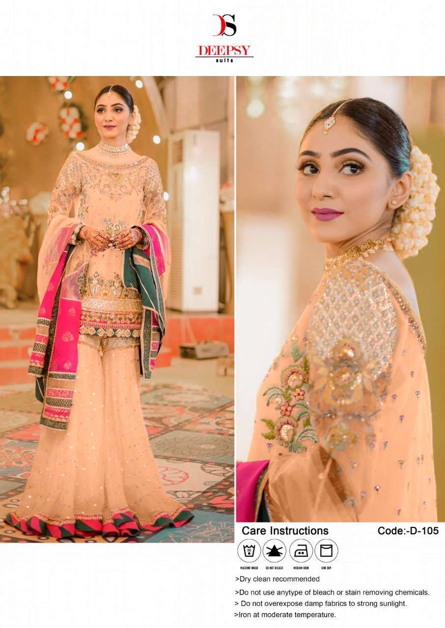 deepsy 105 color Silk satin with embroidery pakistani suit 