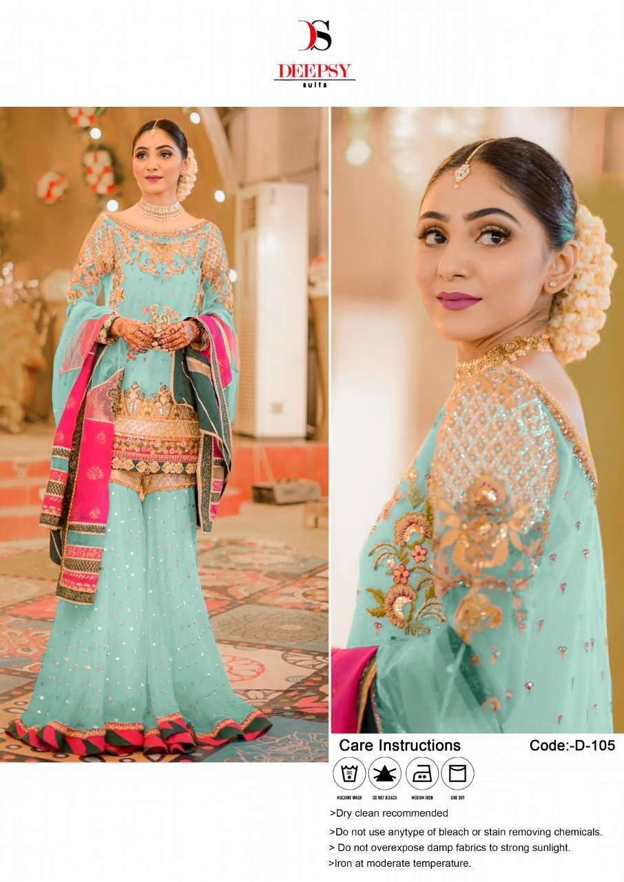 deepsy 105 color Silk satin with embroidery pakistani suit 