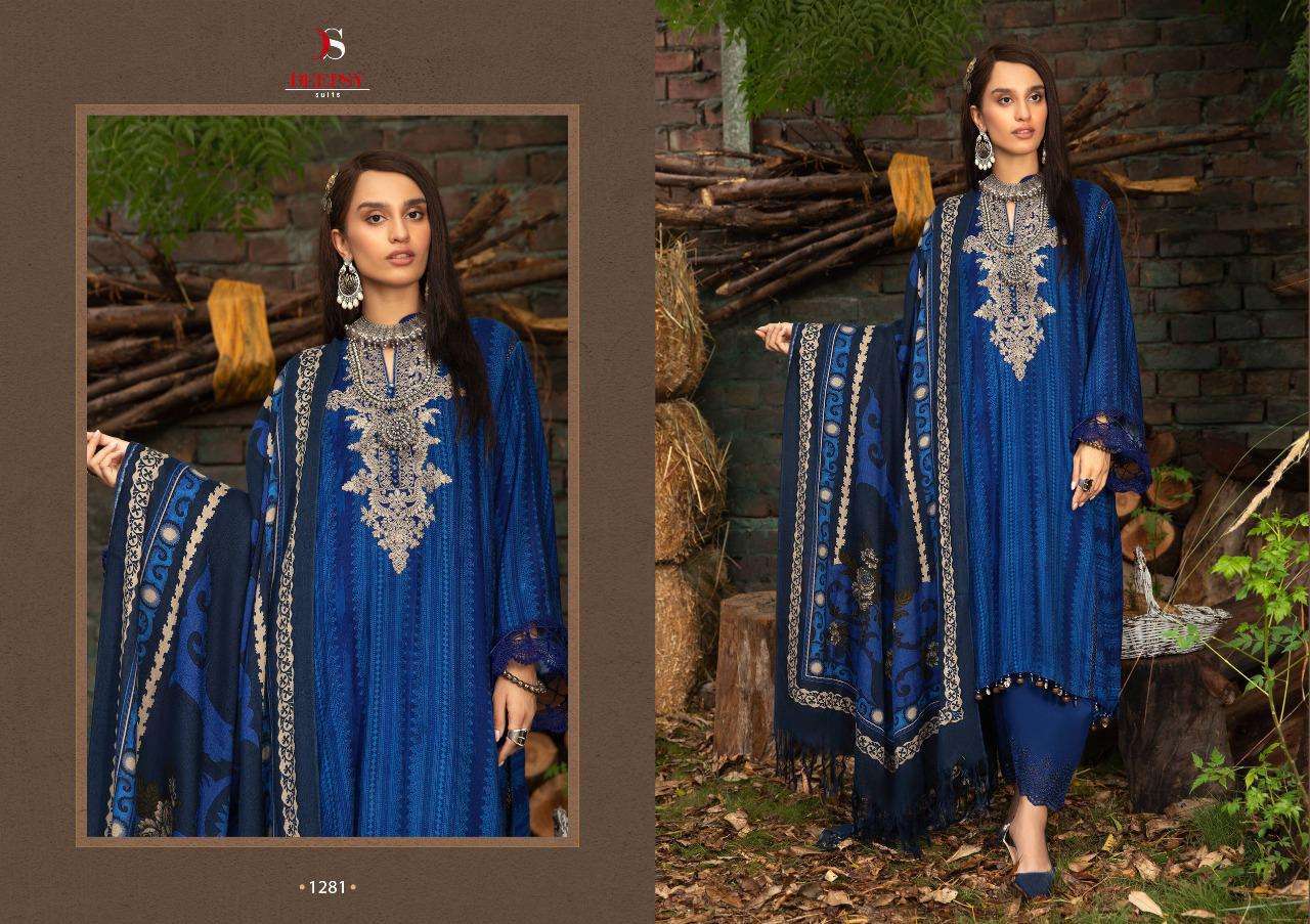 deepsy suits maria b vintage series 1281-1288 pure cotton suit 