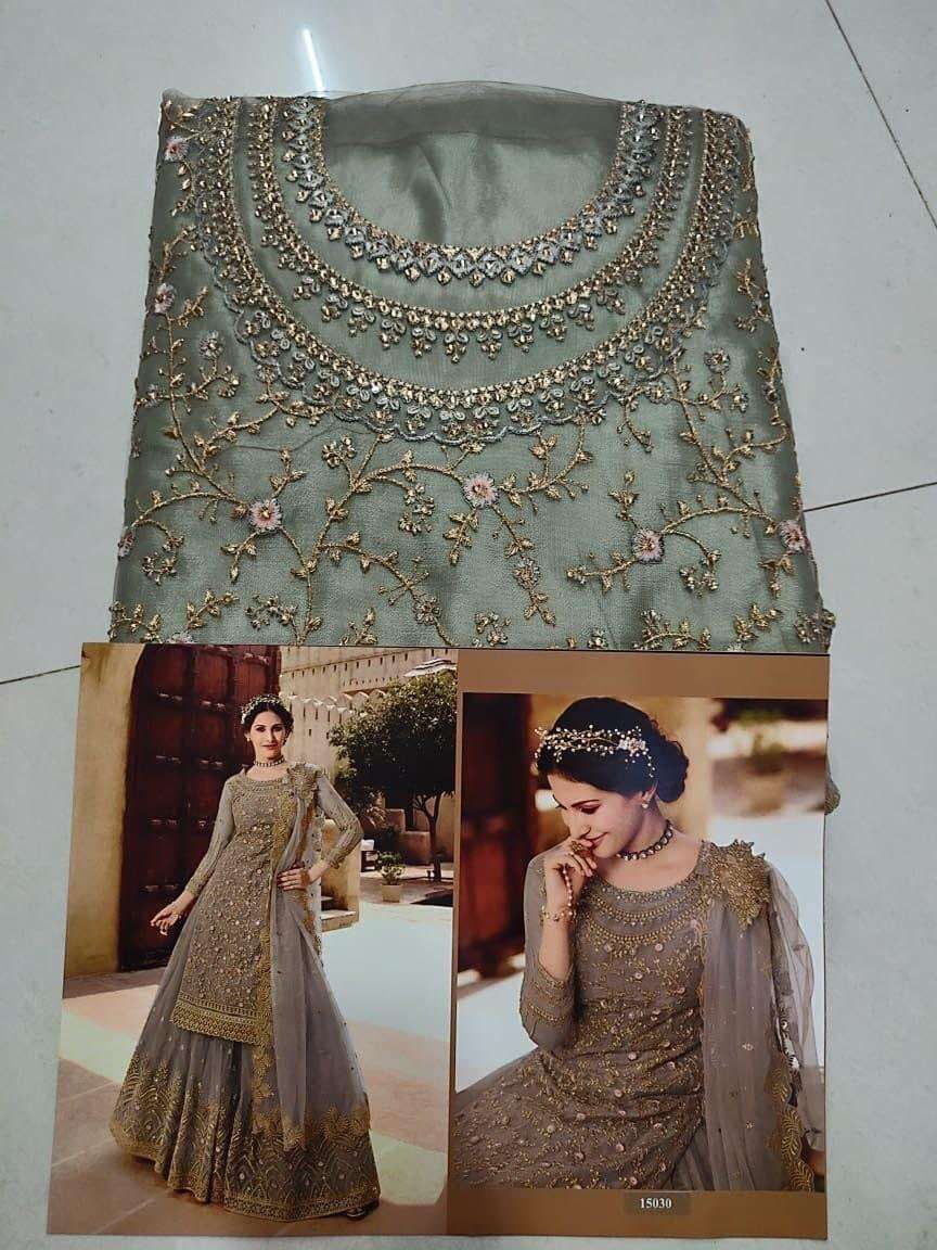 GLOSSY SIMAR AMYRA SHAIVI 15030 COLORS DESIGNER SOFT NET SUIT 