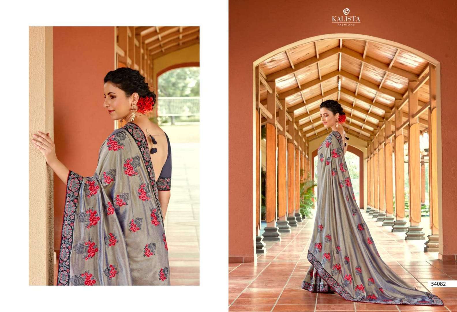 kalista hero vol 10 series 54077-54084 pure vichitra saree 