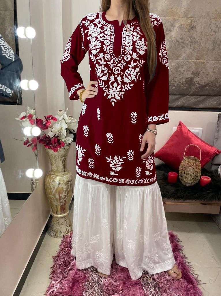 X-LADY 4 COLORS DESIGNER 14 KG RAYON SHARARA SET 