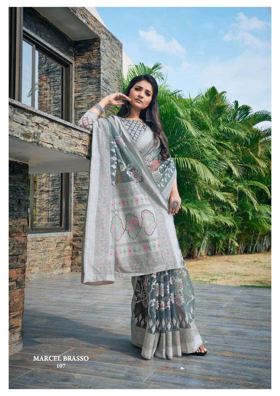 apple saree marcal brasso vol 1 series 101-108 kimona brasso saree