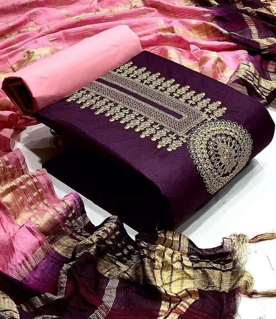 BT-07 DESIGNER SLUB COTTON CODDING WORK NON CATALOG SUIT 