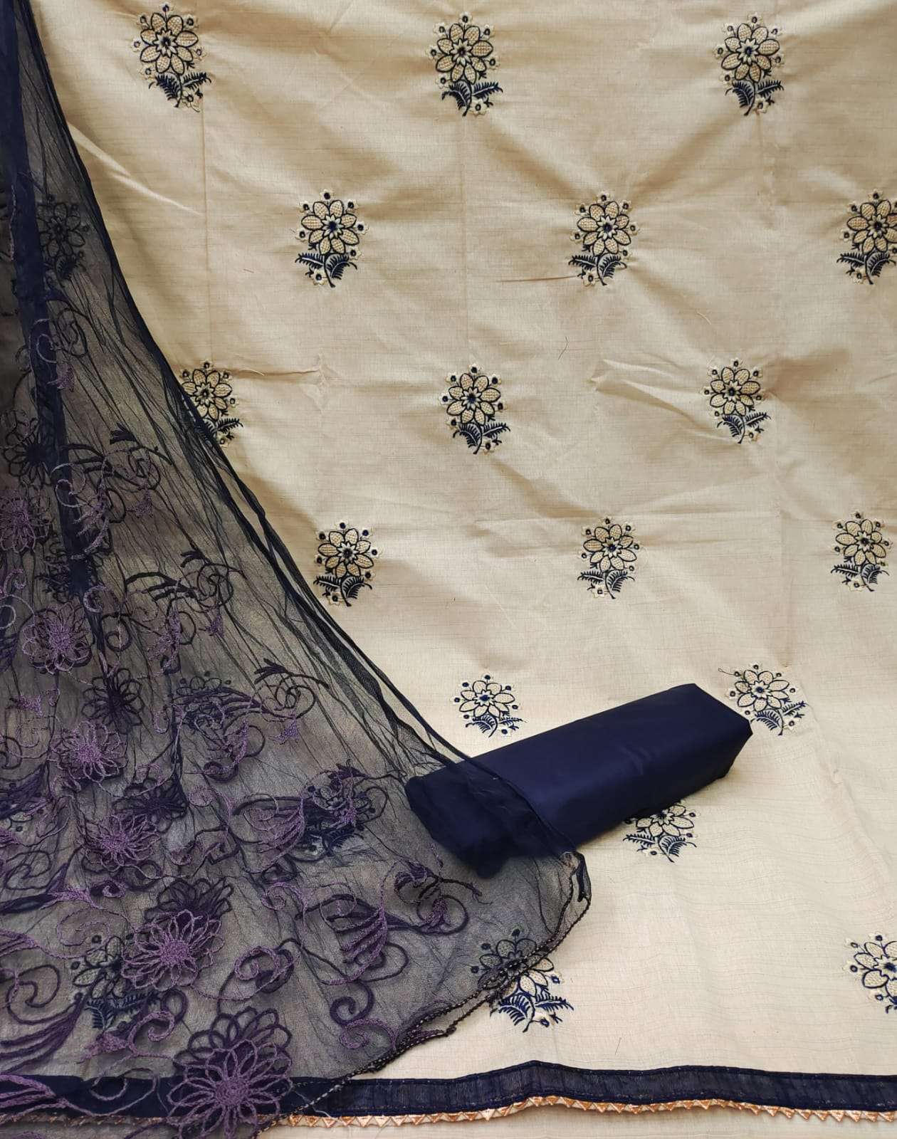 BT-15 DESIGNER KHADI COTTON WORK NON CATALOG SUIT 