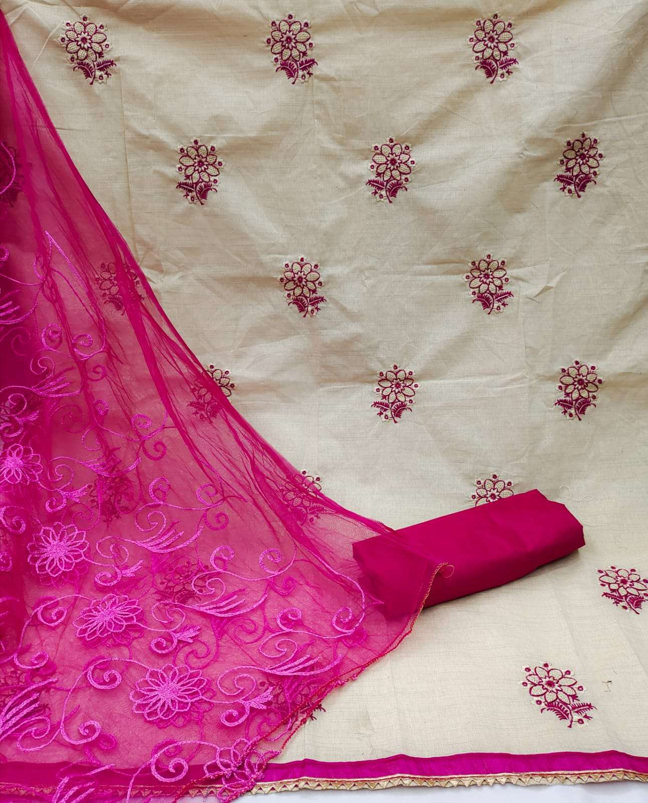 BT-15 DESIGNER KHADI COTTON WORK NON CATALOG SUIT 